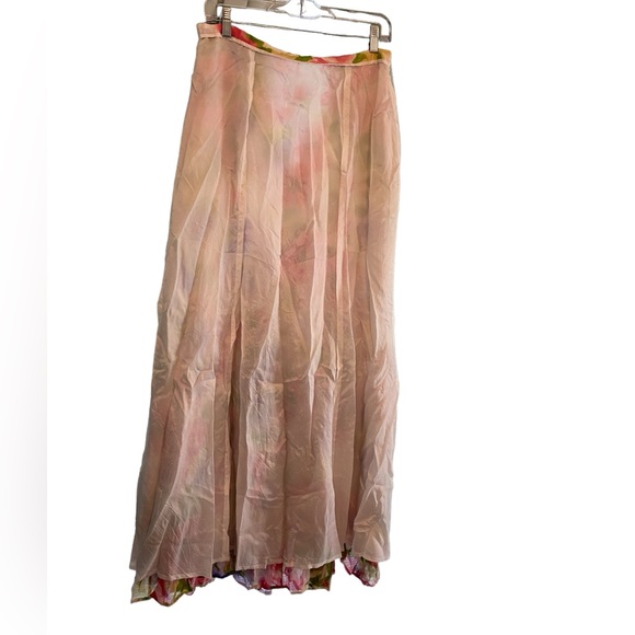Teri Jon by Rickie Freeman Gorgeous Maxi Floral Silk Skirt Sz Medium. - Picture 3 of 8